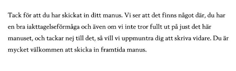 refusering från bokförlag