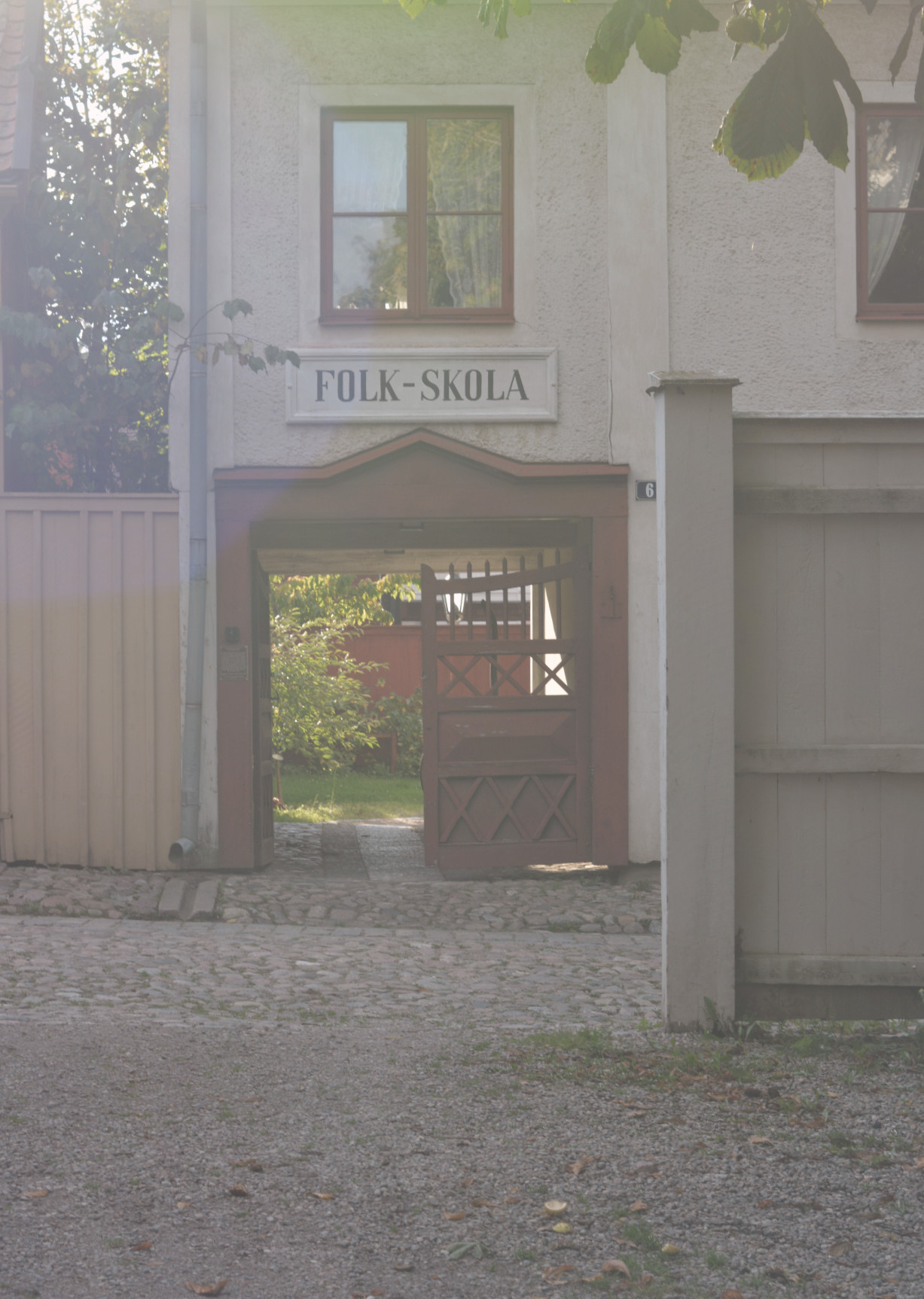 Folkskola i gamla Linköping, retrobild.